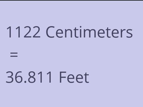 1122 CM TO FEET