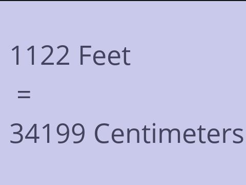 1122 FEET TO CM