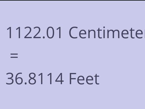 1122.01 CM TO FEET