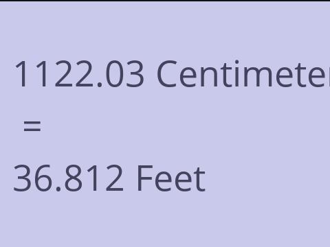 1122.03 CM TO FEET