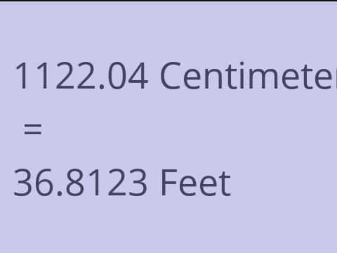 1122.04 CM TO FEET