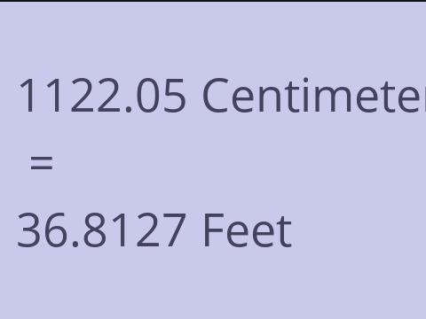 1122.05 CM TO FEET