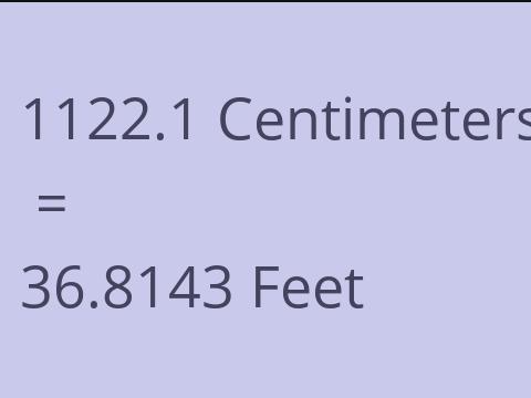 1122.1 CM TO FEET