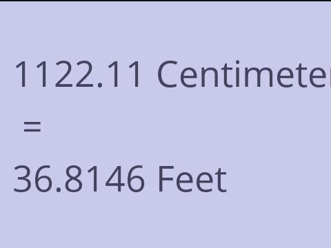 1122.11 CM TO FEET