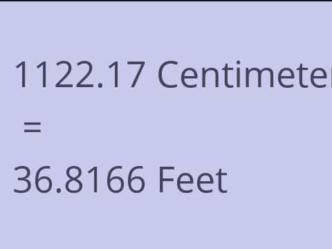 1122.17 CM TO FEET