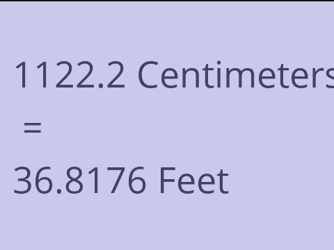 1122.2 CM TO FEET