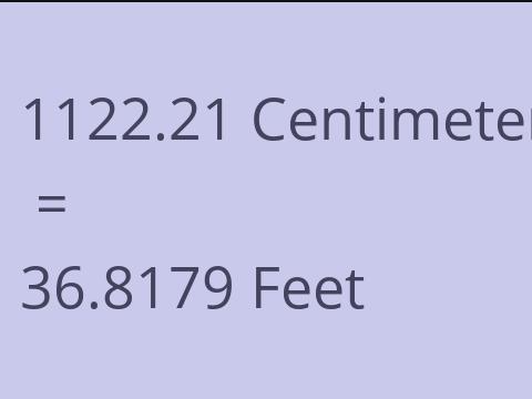 1122.21 CM TO FEET