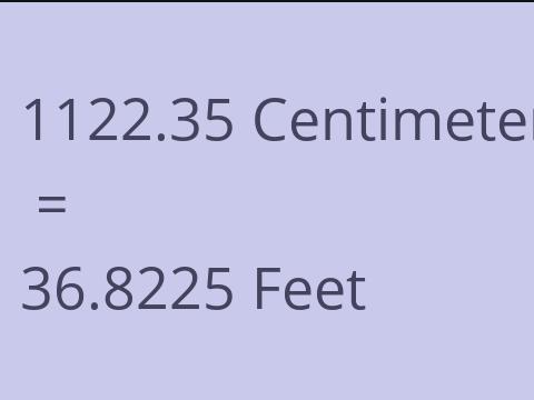 1122.35 CM TO FEET