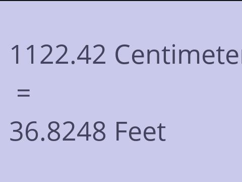 1122.42 CM TO FEET