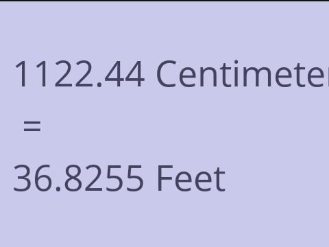 1122.44 CM TO FEET