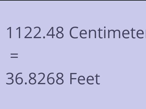 1122.48 CM TO FEET