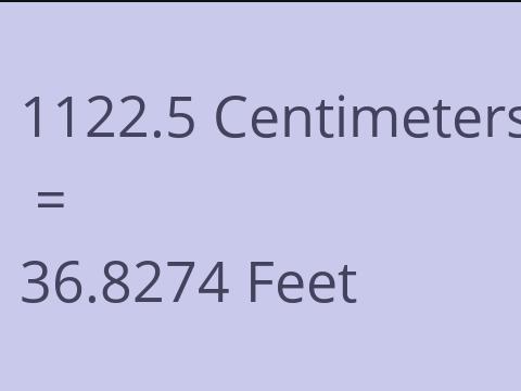 1122.5 CM TO FEET