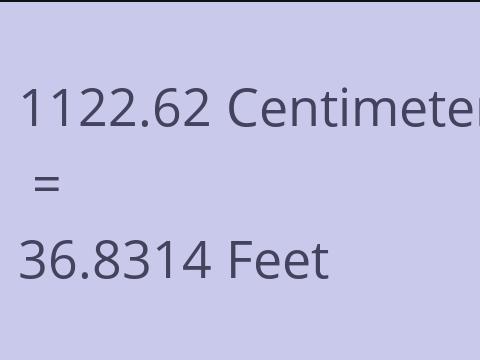 1122.62 CM TO FEET