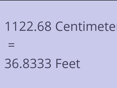 1122.68 CM TO FEET