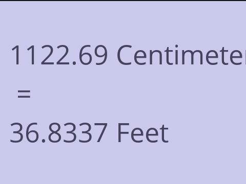 1122.69 CM TO FEET