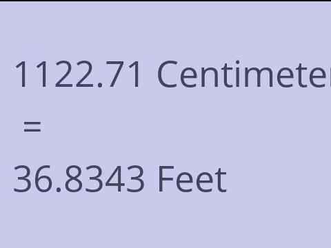 1122.71 CM TO FEET