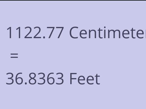 1122.77 CM TO FEET