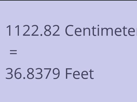 1122.82 CM TO FEET