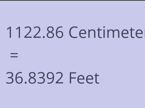 1122.86 CM TO FEET