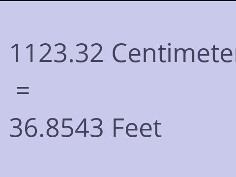 1123.32 CM TO FEET