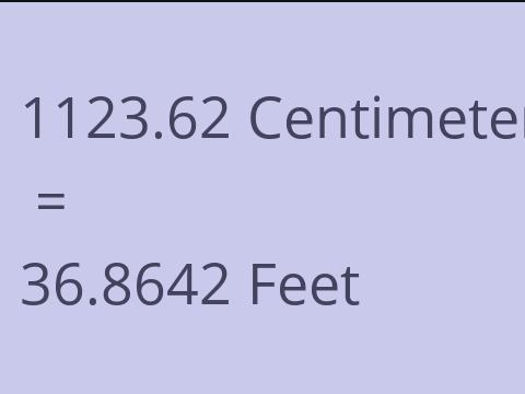 1123.62 CM TO FEET