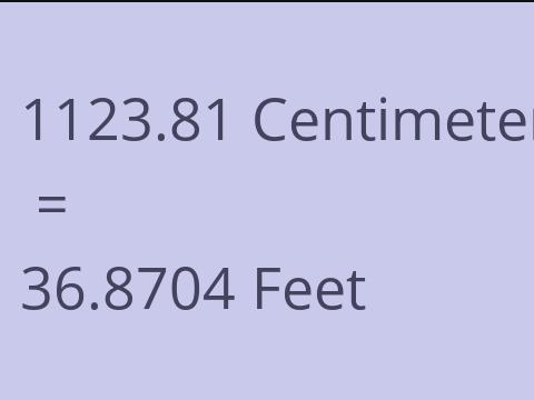 1123.81 CM TO FEET