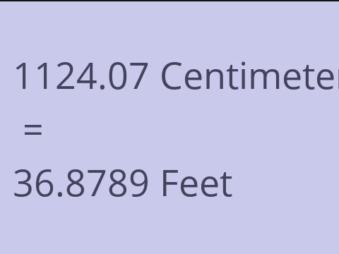 1124.07 CM TO FEET