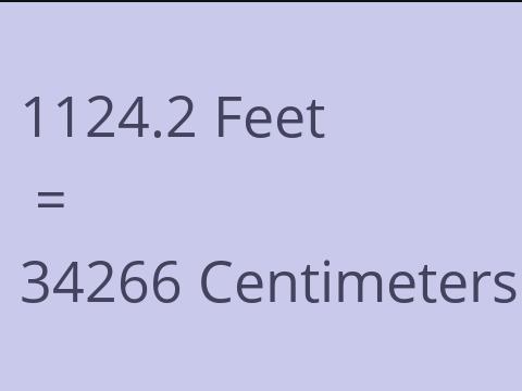 1124.2 FEET TO CM