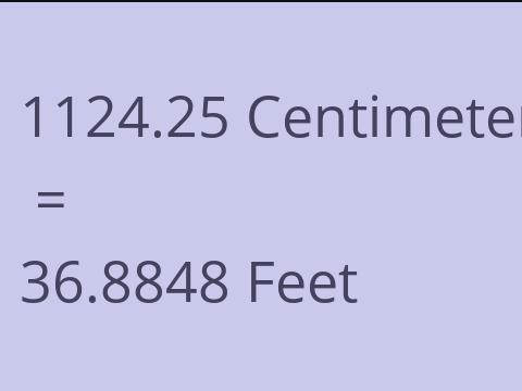 1124.25 CM TO FEET