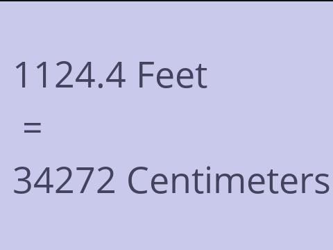 1124.4 FEET TO CM