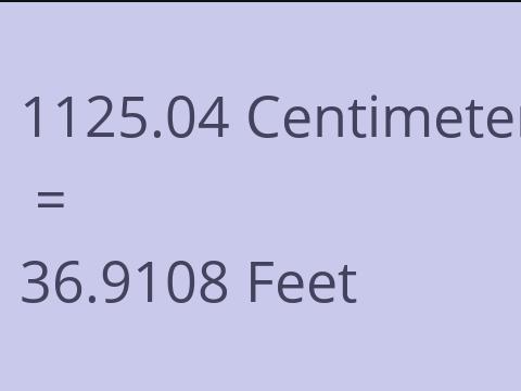 1125.04 CM TO FEET