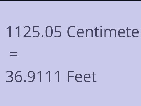 1125.05 CM TO FEET