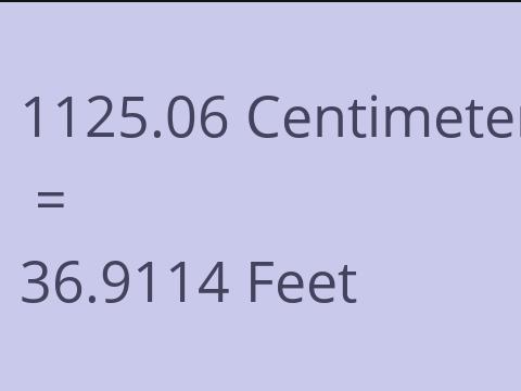 1125.06 CM TO FEET