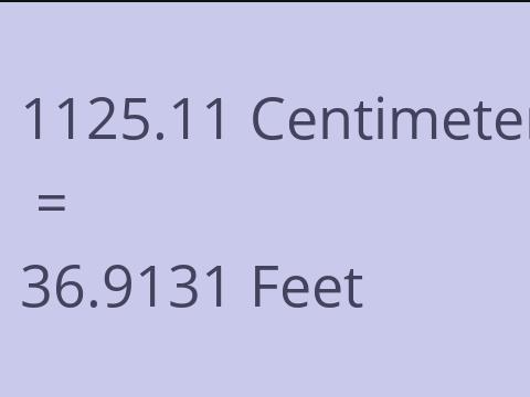 1125.11 CM TO FEET