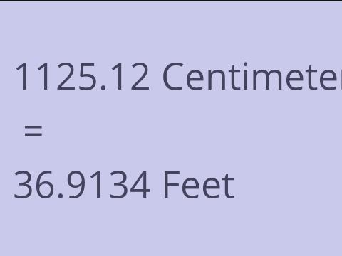 1125.12 CM TO FEET