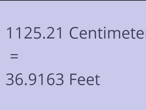 1125.21 CM TO FEET