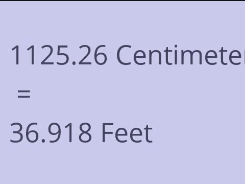 1125.26 CM TO FEET