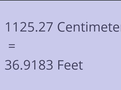 1125.27 CM TO FEET