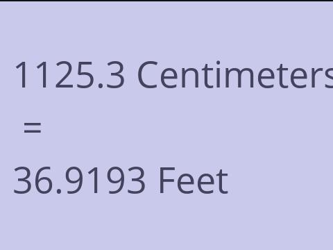 1125.3 CM TO FEET