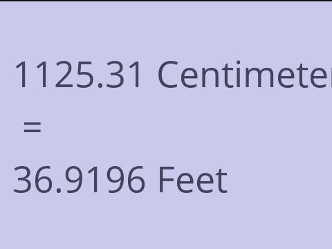 1125.31 CM TO FEET