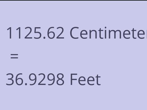 1125.62 CM TO FEET