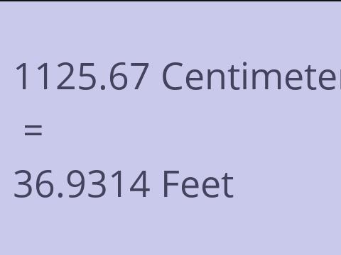 1125.67 CM TO FEET