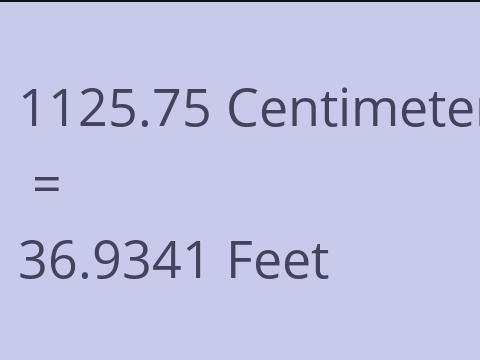 1125.75 CM TO FEET