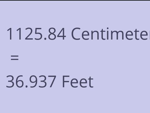 1125.84 CM TO FEET