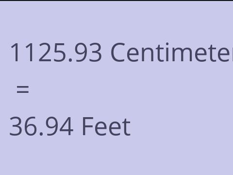 1125.93 CM TO FEET