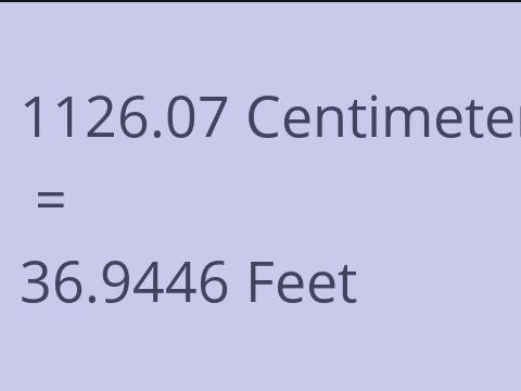 1126.07 CM TO FEET