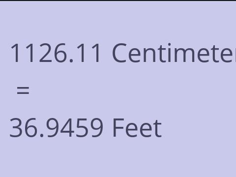 1126.11 CM TO FEET