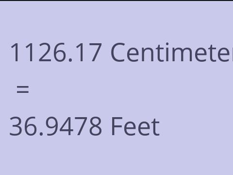 1126.17 CM TO FEET