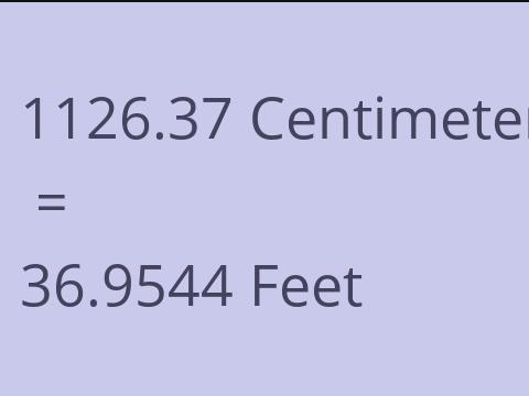 1126.37 CM TO FEET