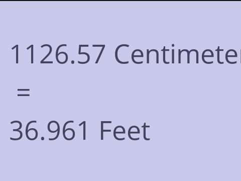 1126.57 CM TO FEET